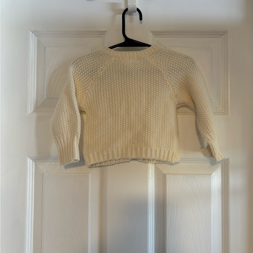 The Children’s Place Cream Knit Baby Cardigan - Picture 4 of 5